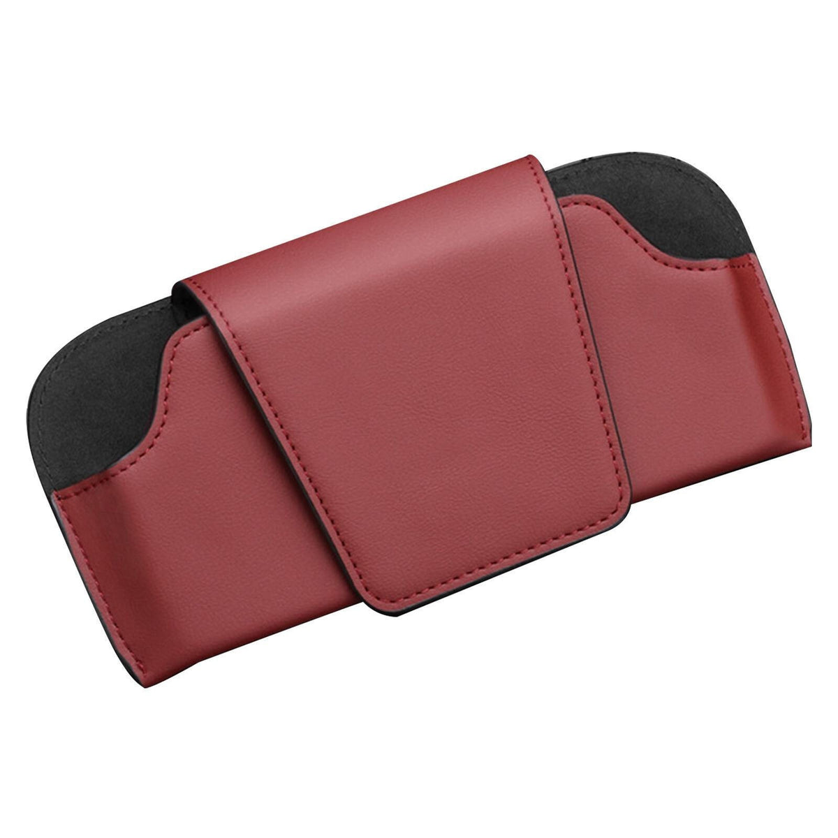 Car Sun Visor Sunglasses Case Holder Eye Glasses Box Clip Leather Shell Storage