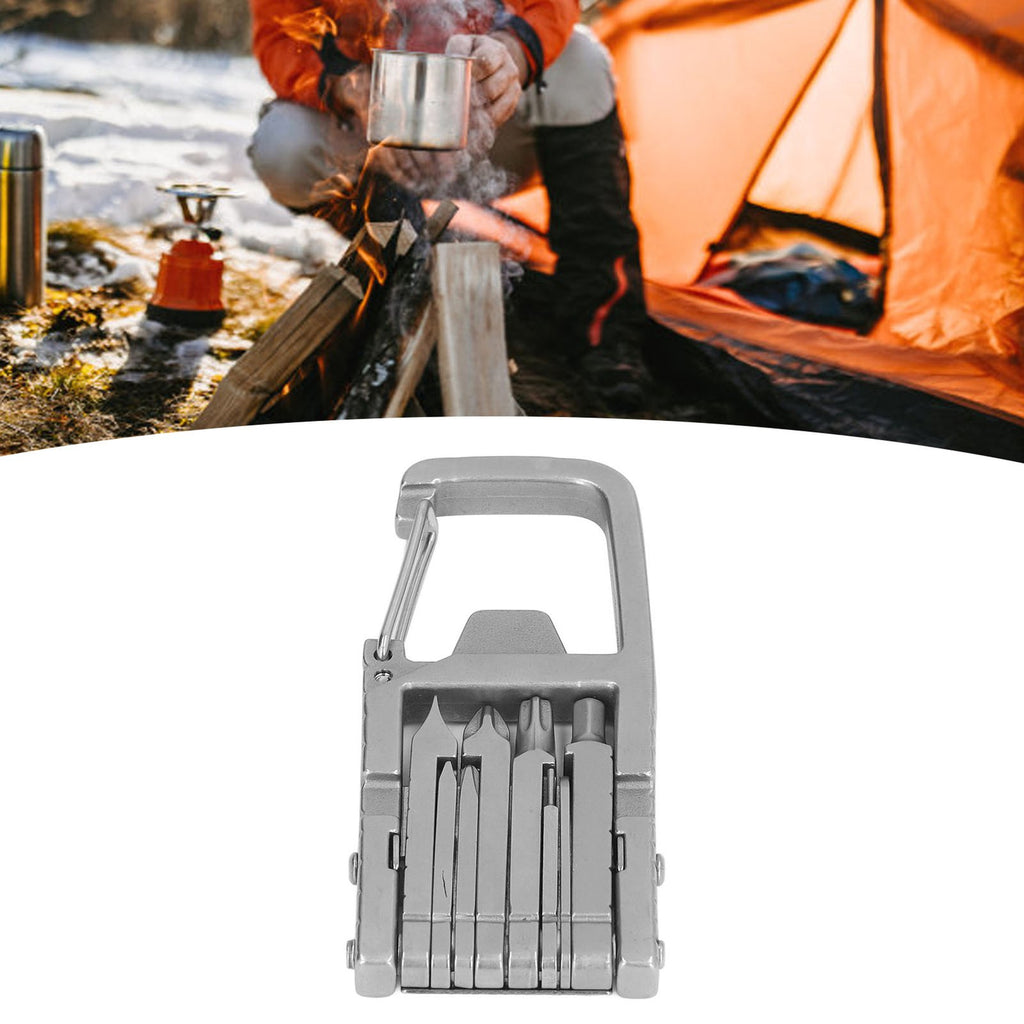 12 in 1 Folding Keychain Multitool Portable Pocket Tool Screwdriver Bits Ruler
