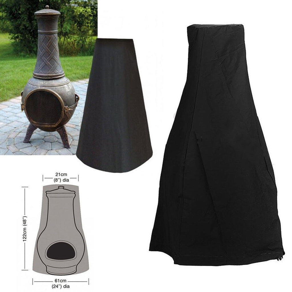 1.2M Heavy Duty BBQ Chimnea Cover Outdoor Waterproof Sun Dust Rain Protector