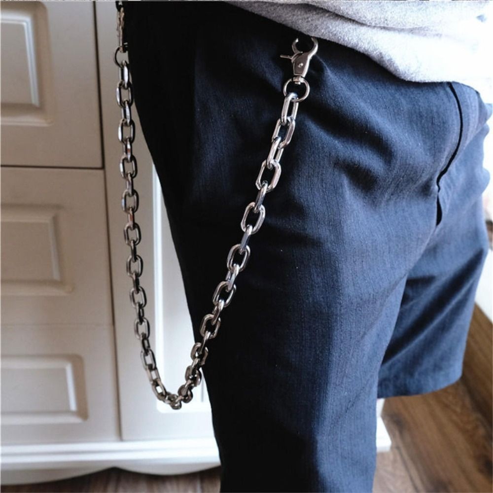 Big Ring Wallet Chain Metal Link Belt Chain Biker Chain  Casual Style