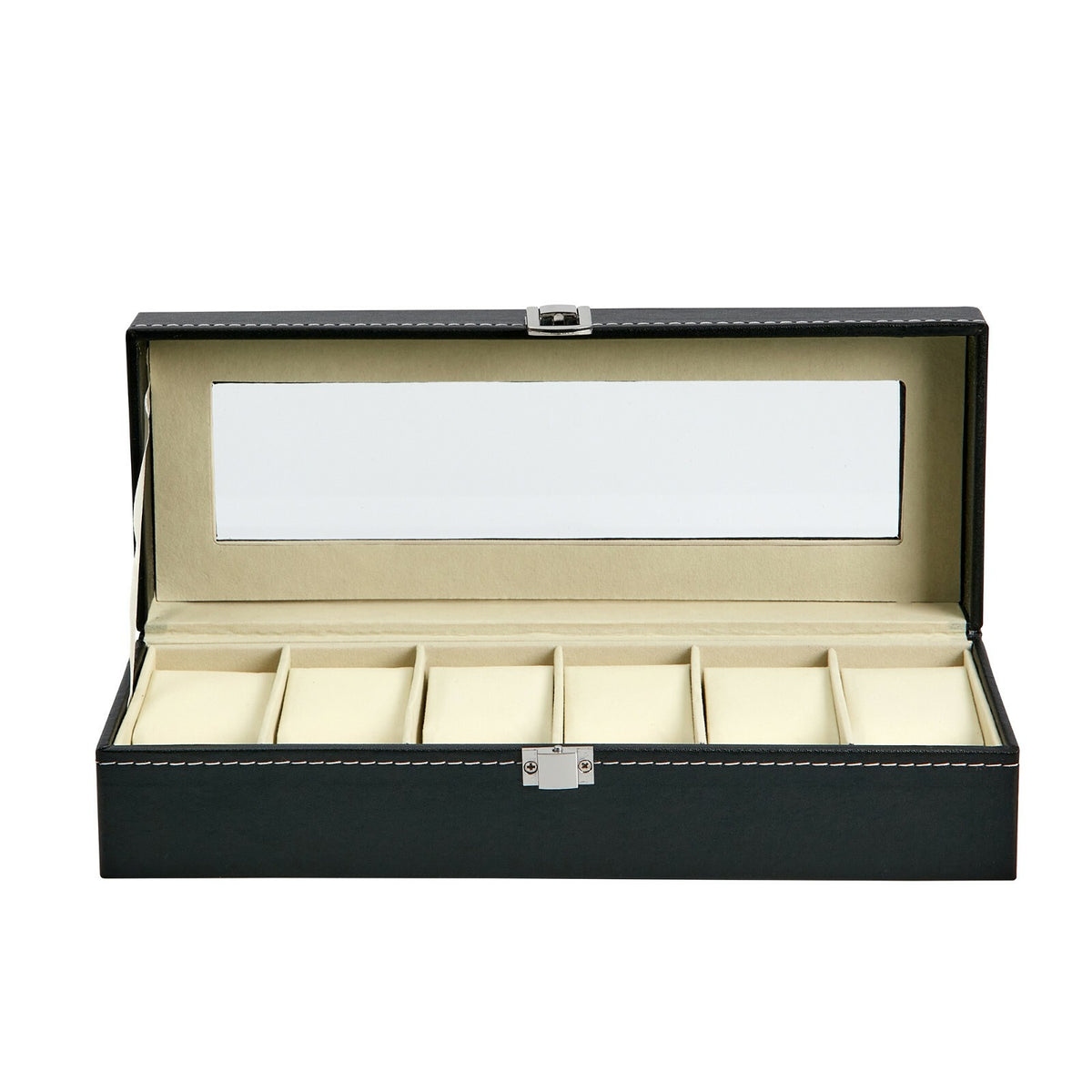 MENS 6 10 12 GRIDS PU LEATHER WATCH DISPLAY CASE COLLECTION STORAGE HOLDER BOX