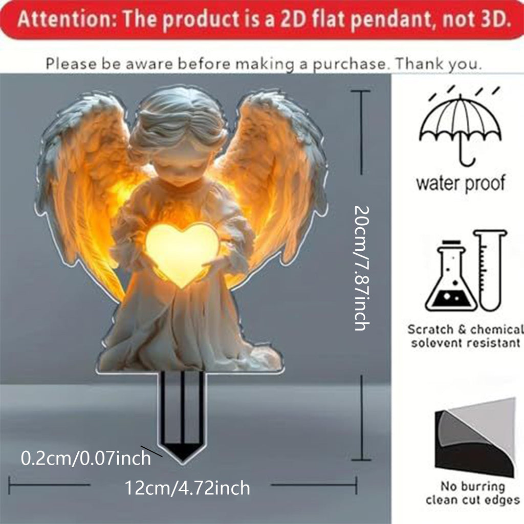 Angel For Grave Weatherproof Solar Angel Garden Statue Grave Home Decor