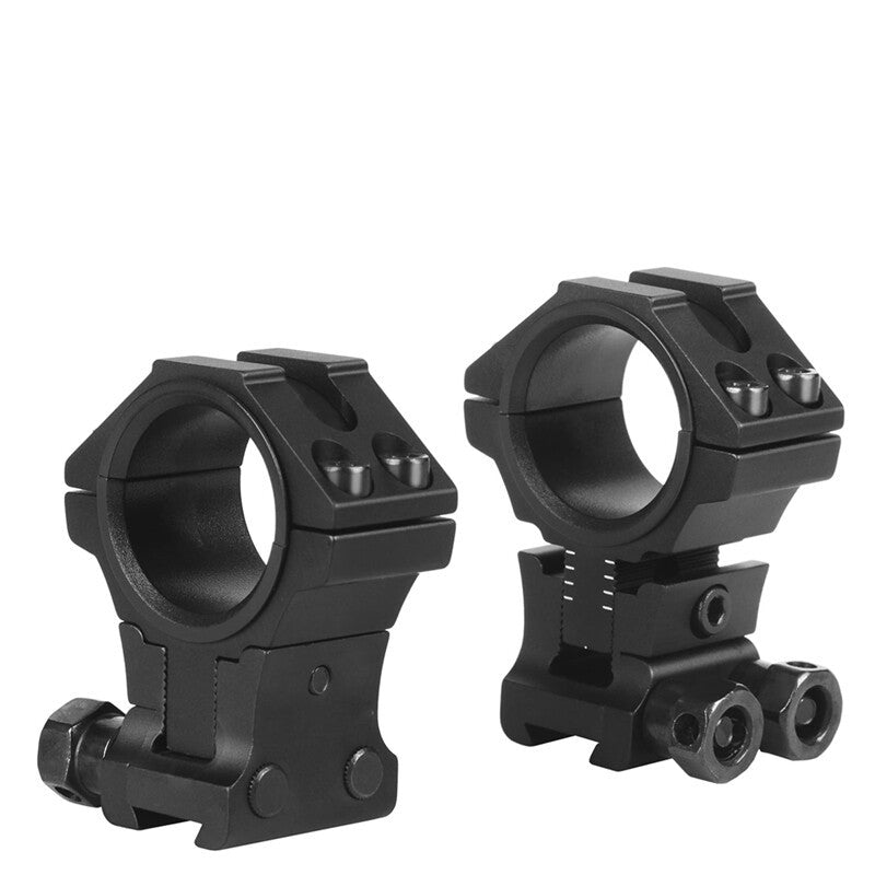 2 x Precision Rifle Scope Ring 1''/30mm Mount Adjustable Center Height 20mm Rail