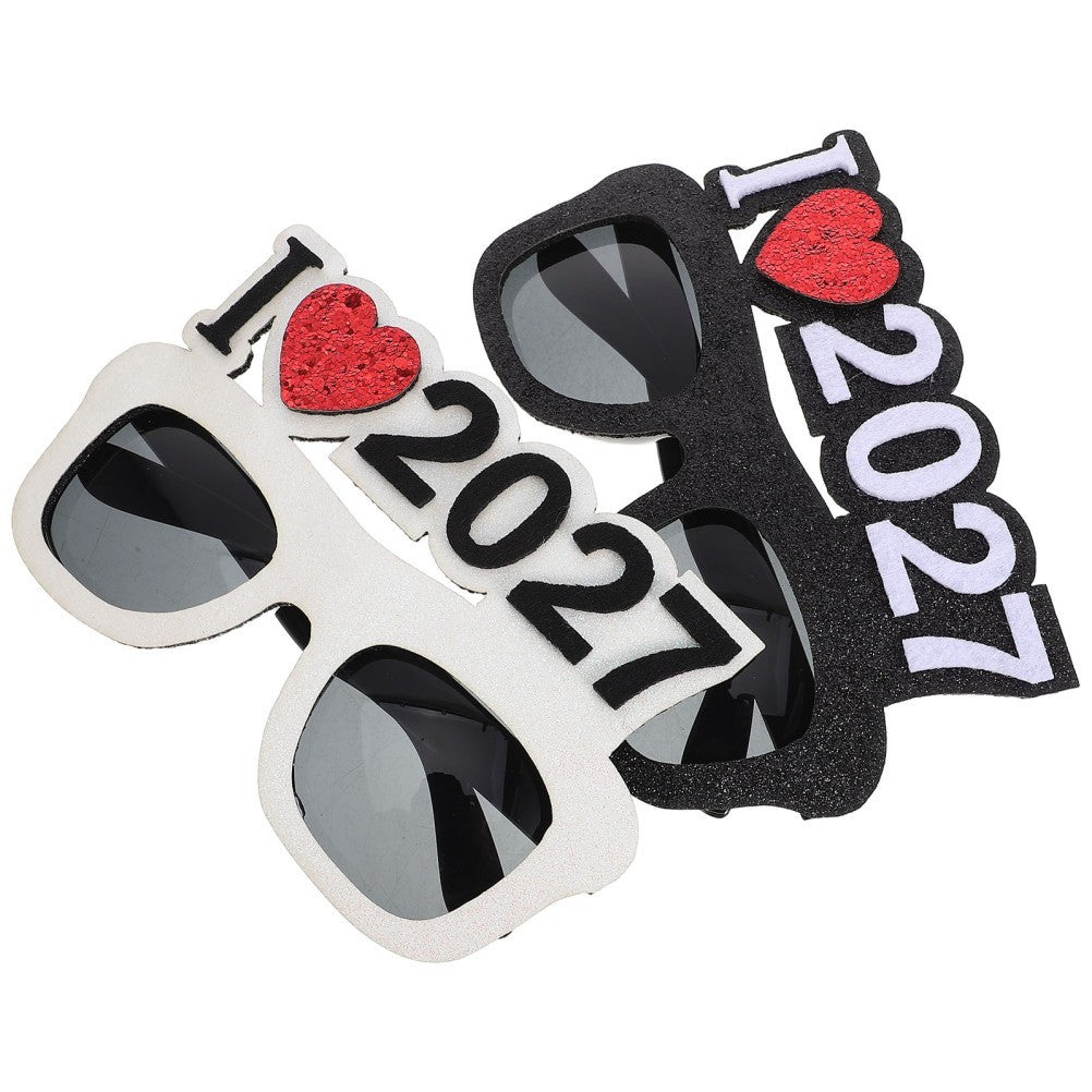4 pcs 2027 Glasses: New Year Arty Favors for NYE 2027 Selfie Props, Funny