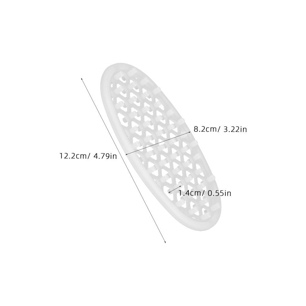 4pcs Soap Holder with Drain, Silicone Pad, Non Slip Self Draining Soap Dish