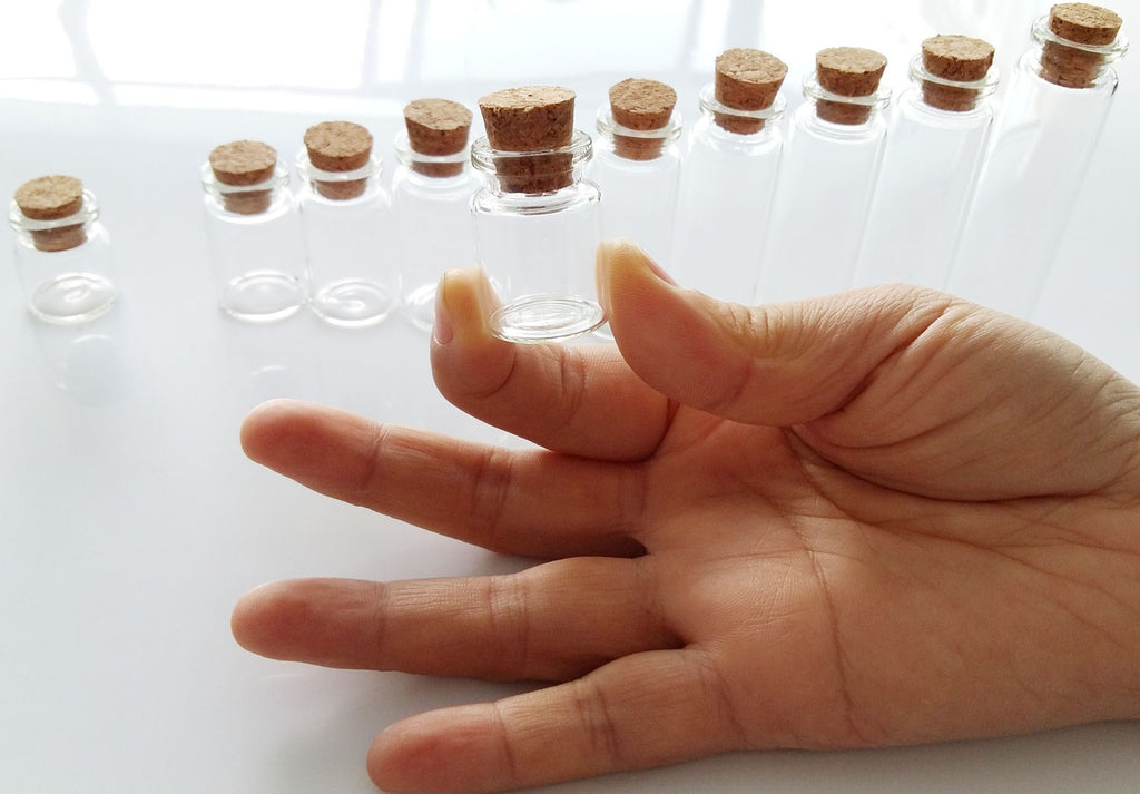 20 X15ml 22*70mm Mini Wishing Bottles Glass With Corks Transparent Craft Bottles