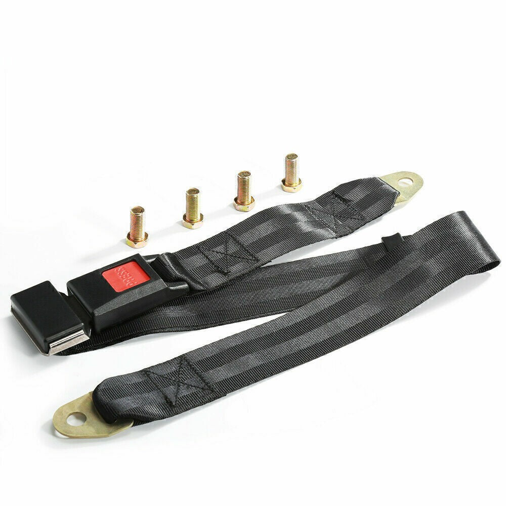 2X Adjustable Seat Belt Car Truck Lap Belt Universal 2 Point Seat Belt Travel