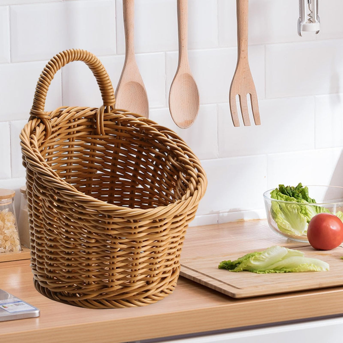 Wall Hanging Baskets with Handle Multipurpose for Vegetables
