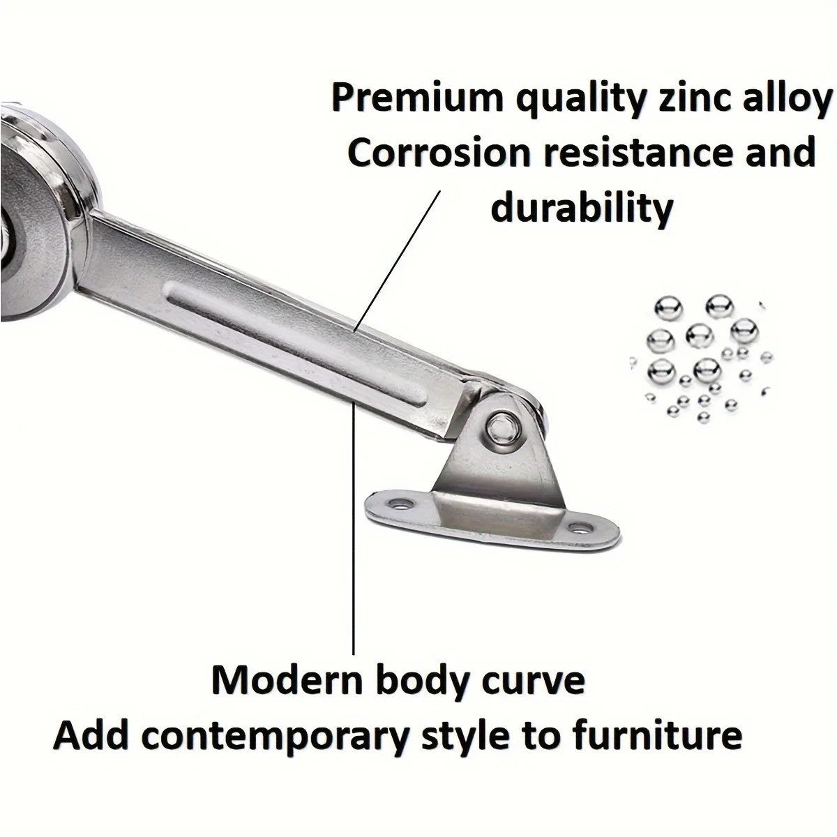 2Pcs Soft Close Lid Support Hinges with Screws & Hex Key, Satin Nickel Drop Down