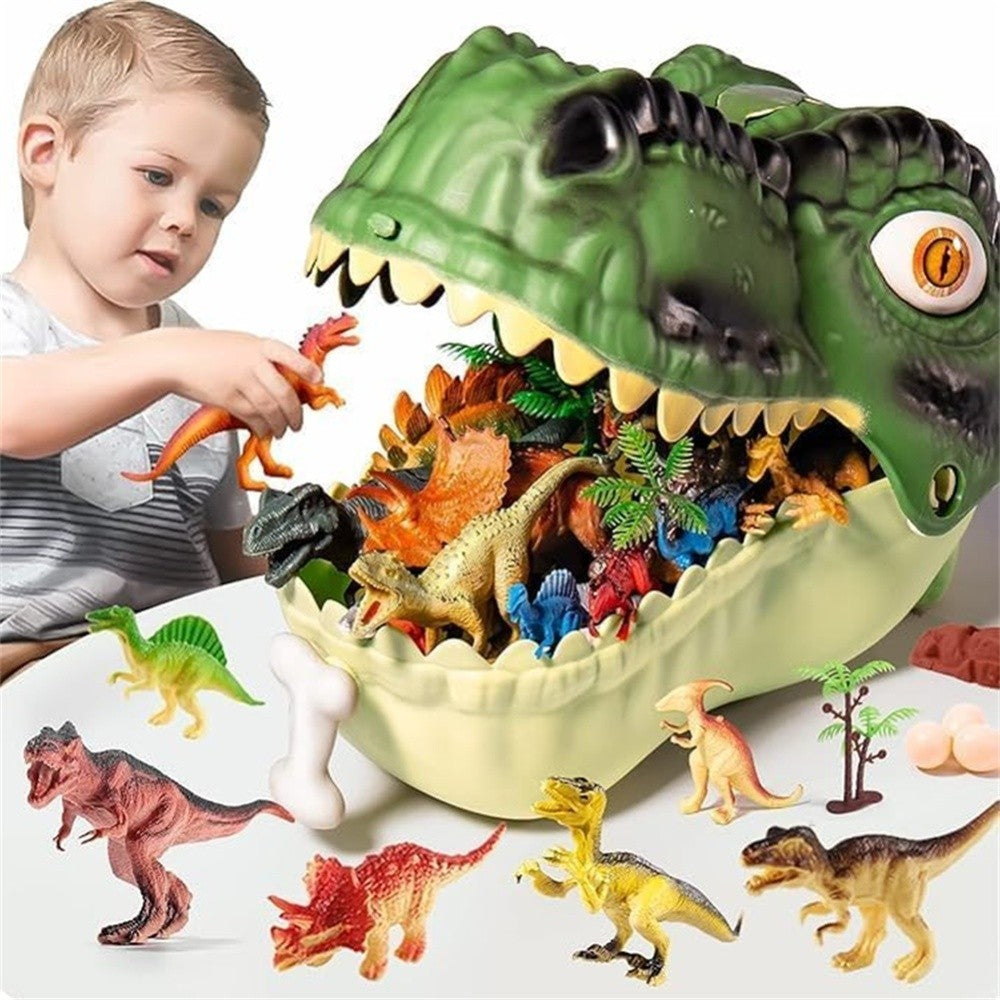Dinosaur Toys for Kids 45PCS Realistic Dinosaurs Figures with Eggs&Trees&Fence