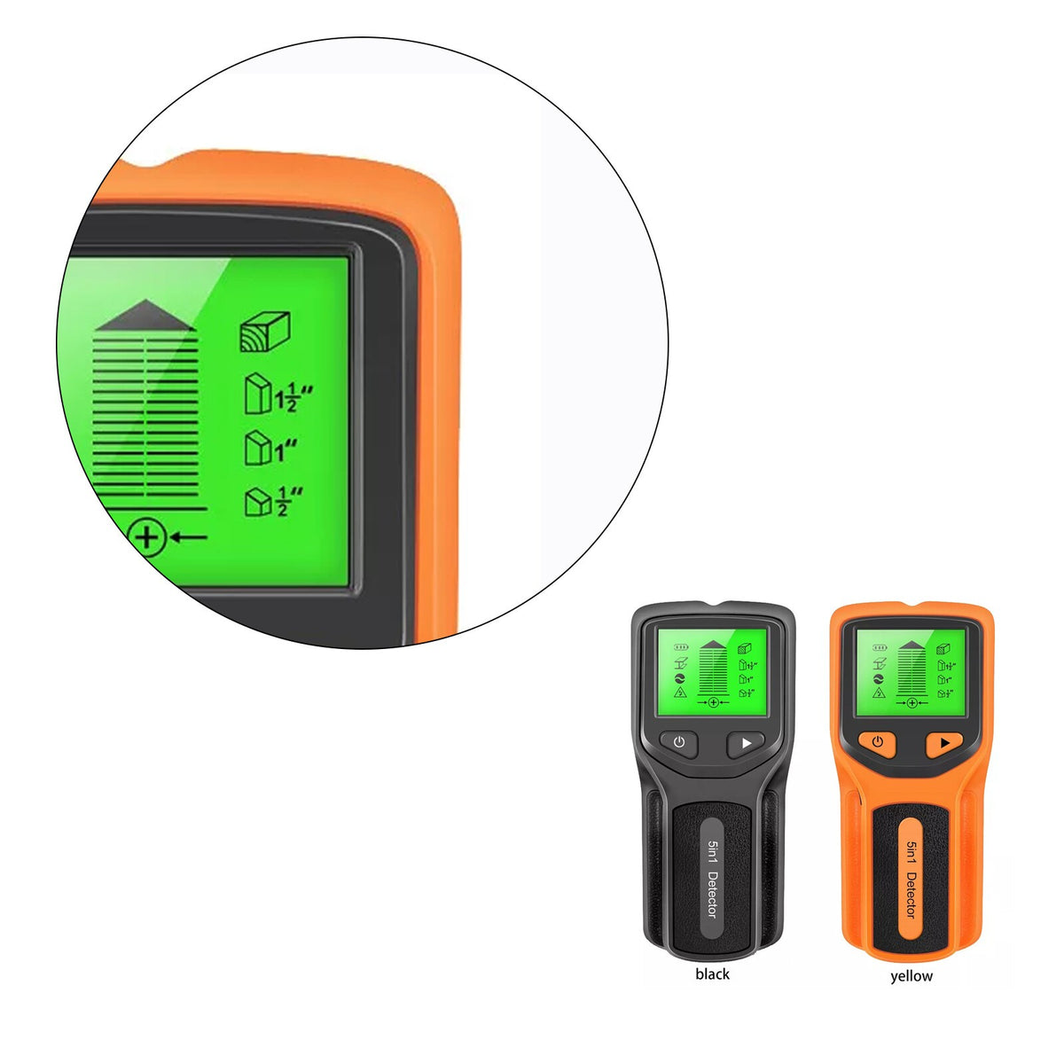 5 in 1 Electric Detector Wall Wood Metal Sensor Wire Stud Finder Cable Scanner