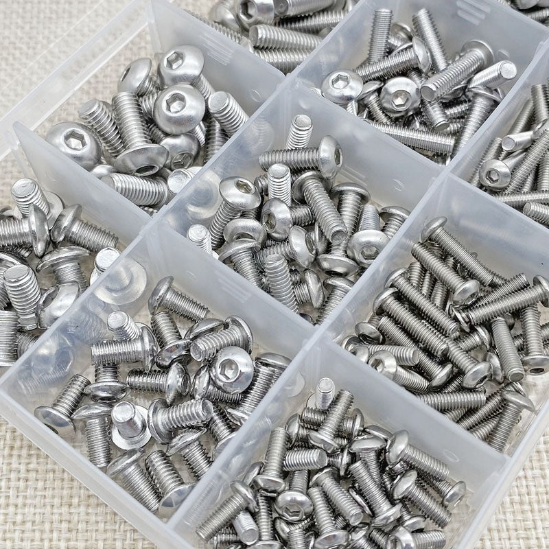 500X Assorted M3 M4 M5 Stainless Steel Hex Screws & Socket Bolts and Nuts Kit