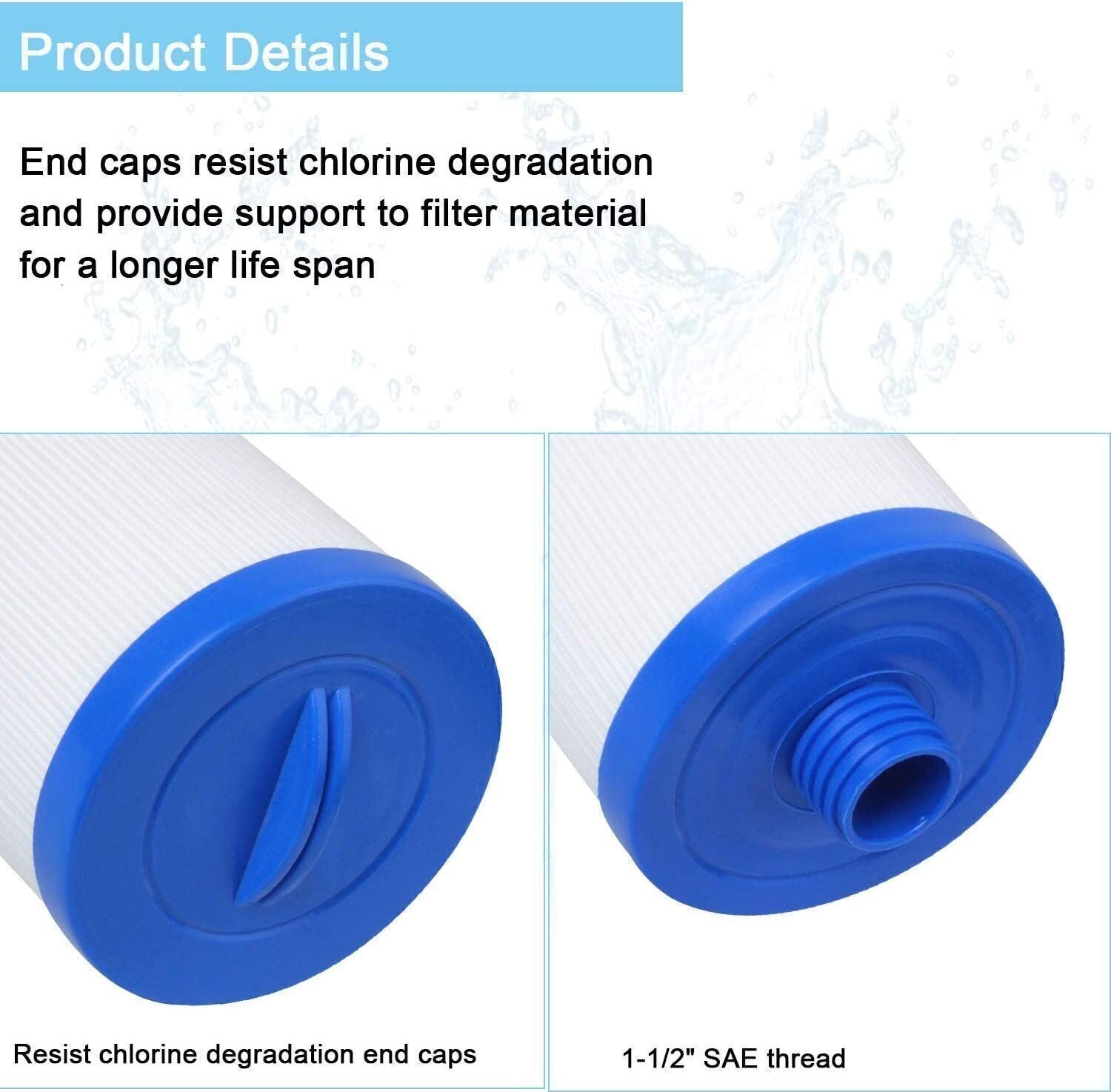 2 Pack Hot Tub Spa Filter Cartridge PWW50 Compatible Pleatco Unicel 6CH-940