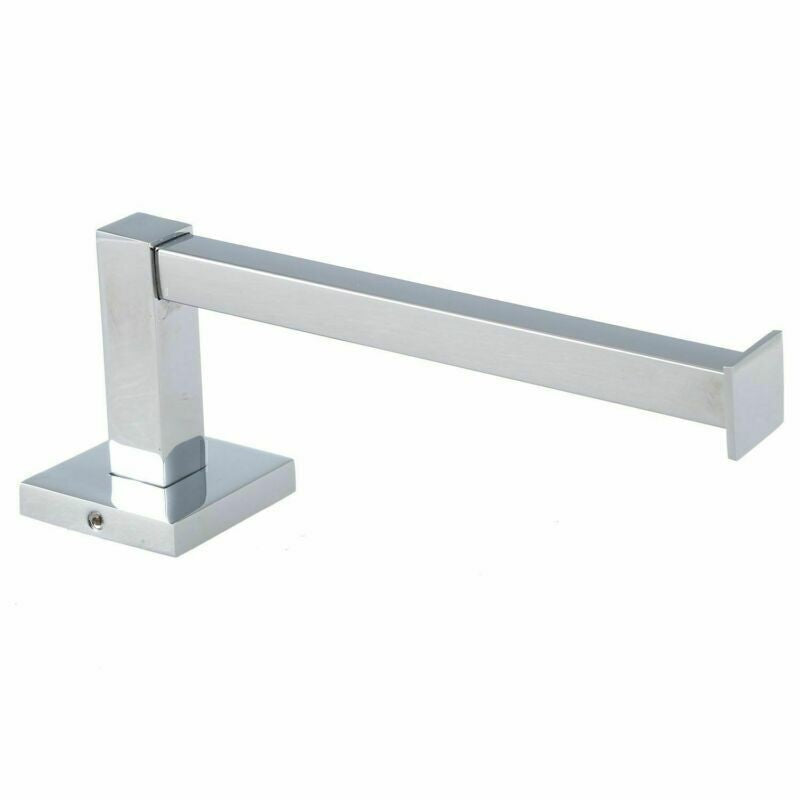 2026 Wall Mounted Toilet Roll Holder Chrome Tissue Paper Stand Bathroom Square