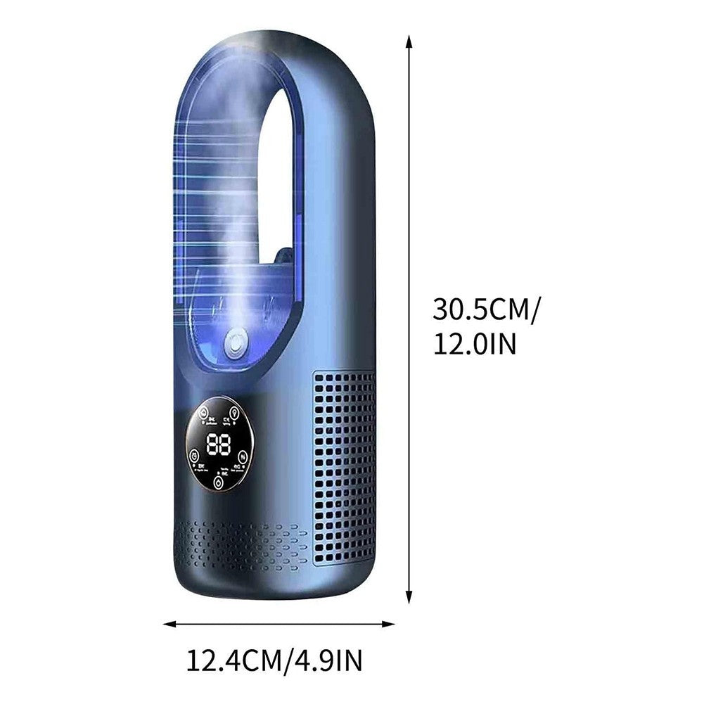 Bladeless Fan Electric Fan Household Dormitory Cooling Fan (blue).*