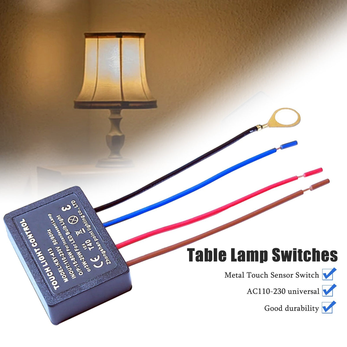 1PC 3 Way Touch Light Lamp Dimmer Switch Control Module Sensor Incandescent 220V