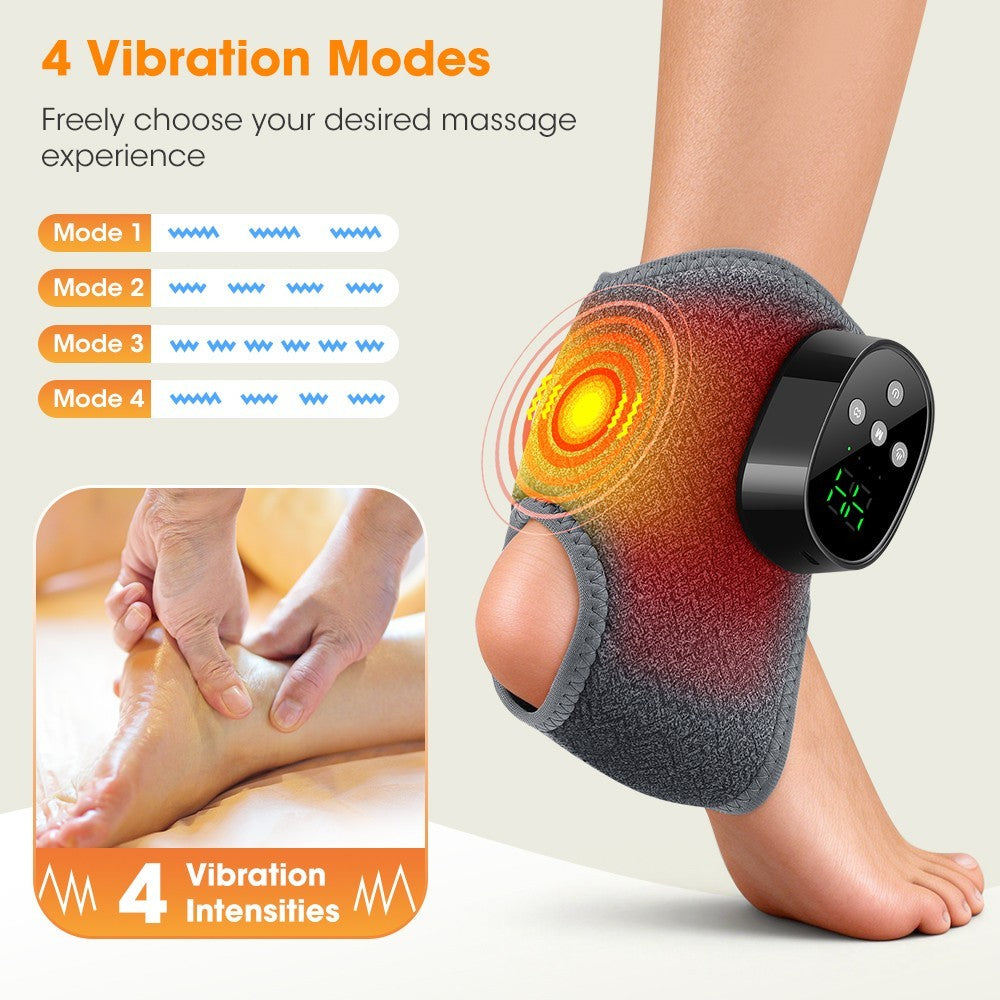 Cordless Foot Ankle Massager Heat & Vibration for Plantar Fasciitis Pain Relief