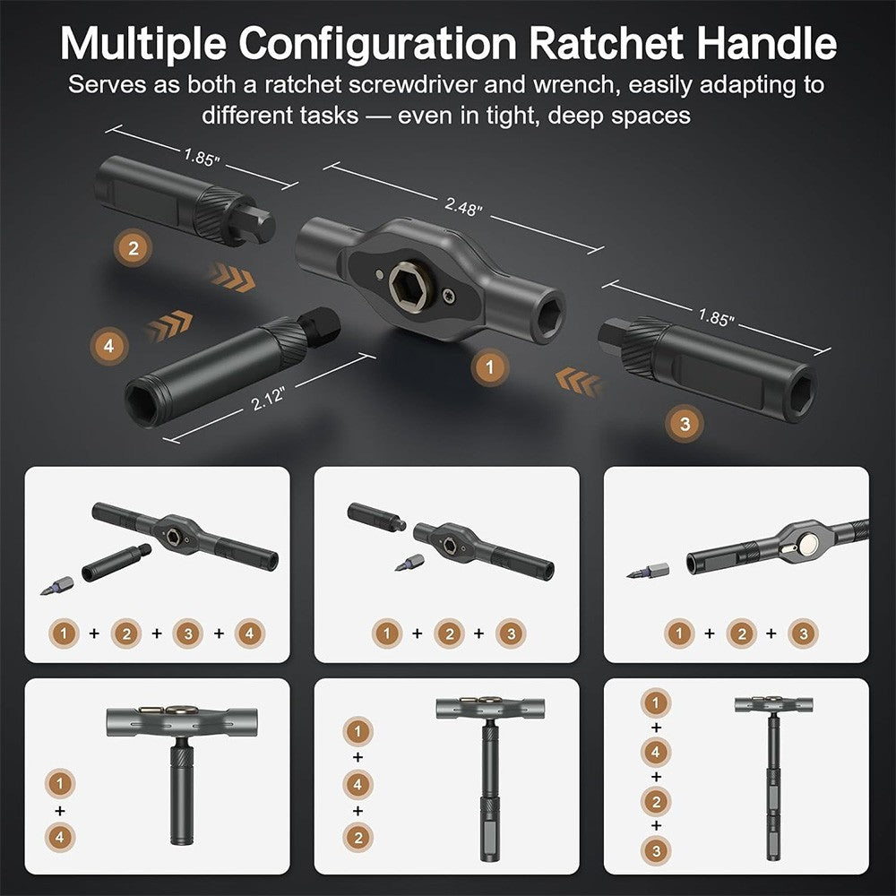 42/24 in 1 Magnetic Screwdriver Set Ratchet Screwdriver Kit for Home DIY Repairs