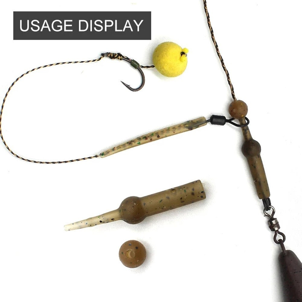 10pcs Helicopter Sleeve Bead Hair Rig Making Bead Terminal Carp Fish Heli Sleeve