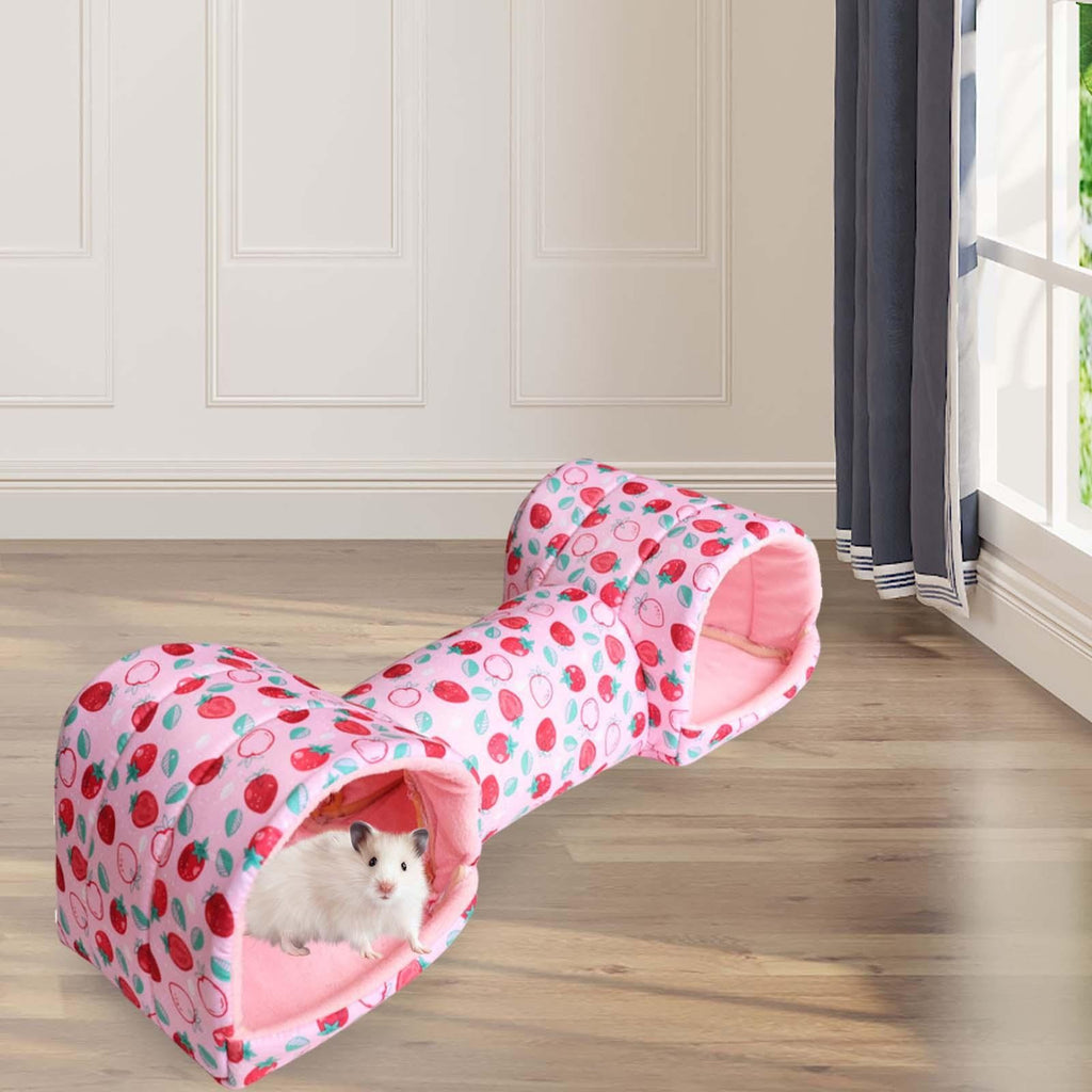 Hamster Hideout Guinea Pig Tunnel and Bed Bedding Habitat Small Animal House