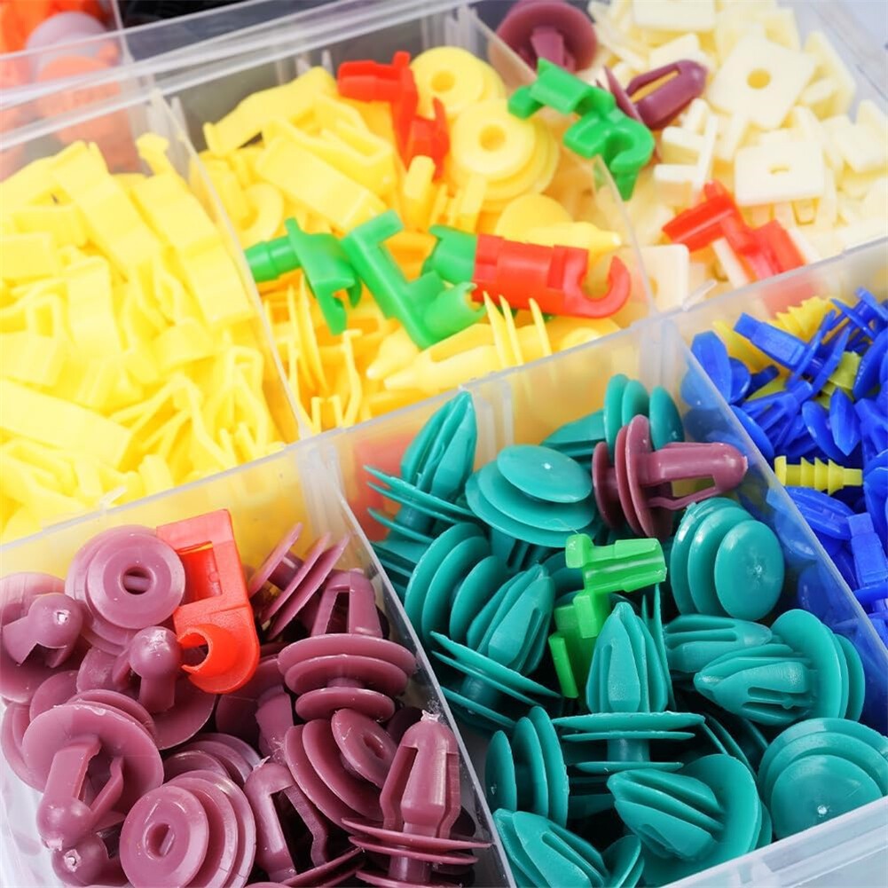 1240Pcs Car Body Trim Clips Plastic Push Pin Rivet Screw Panel Fastener Interior