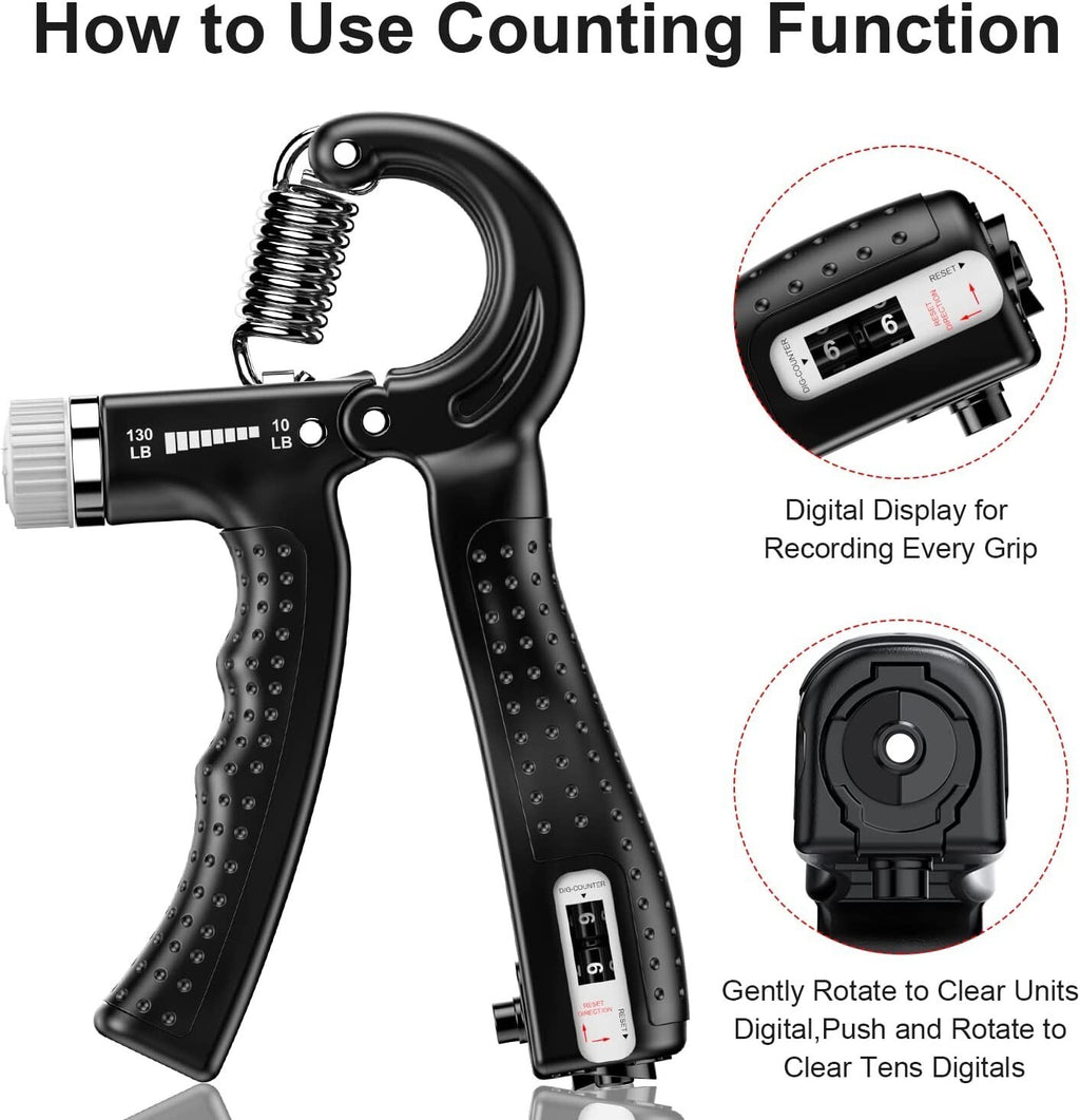 5-60KG Sport Hand grip Strengthener Adjustable Forearm Trainer Finger exerciser