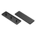 10Pcs Standard Plastic Rectangle Aluminum Extrusion End Cap Black 120x40mm