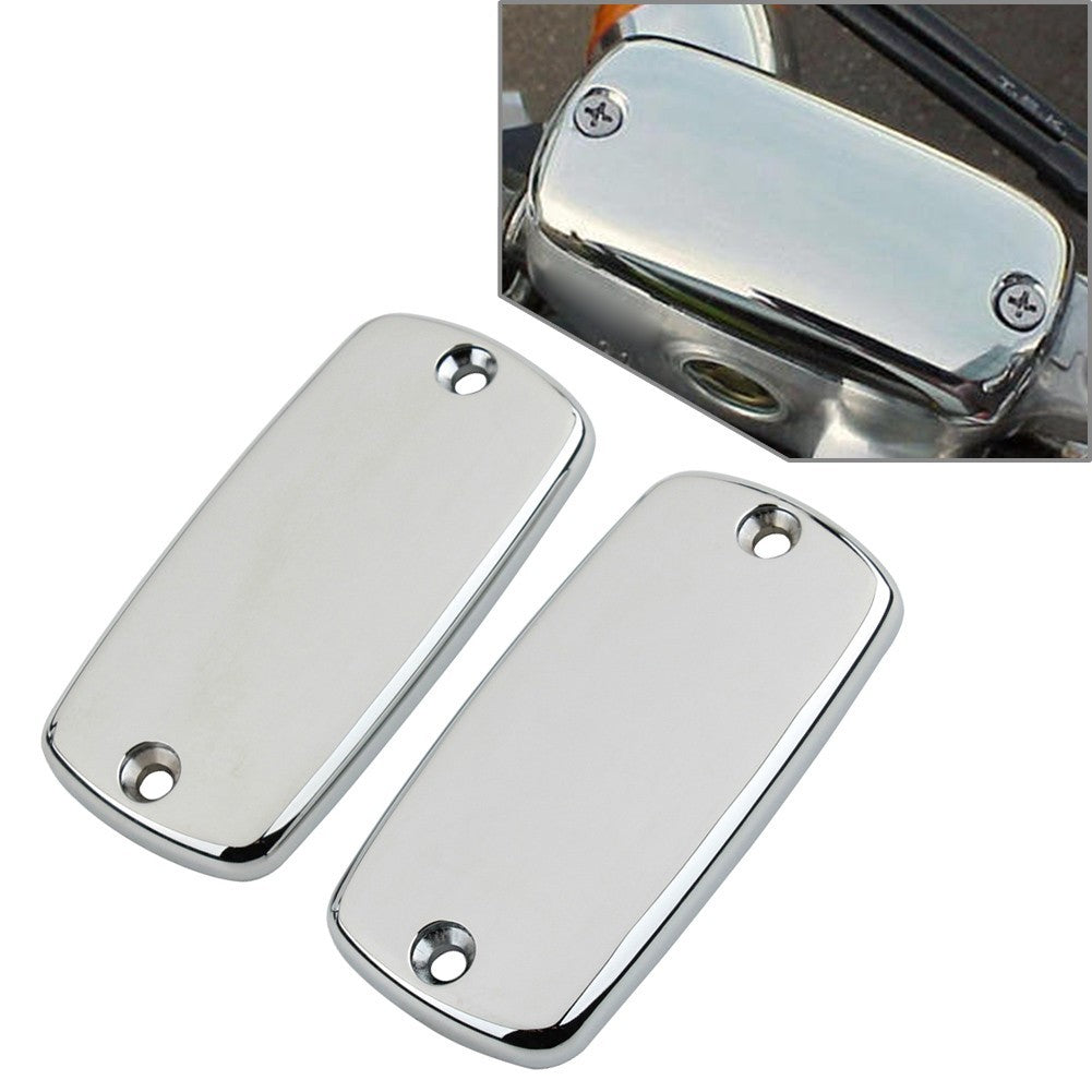 2Pcs Front Brake Reservoir Fluid Cover Cap For Honda Valkyrie Goldwing GL1500