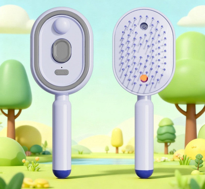 Electric Spray Air Cushion Massage Comb,Self-Cleaning Anti-Tangle Electric Brush