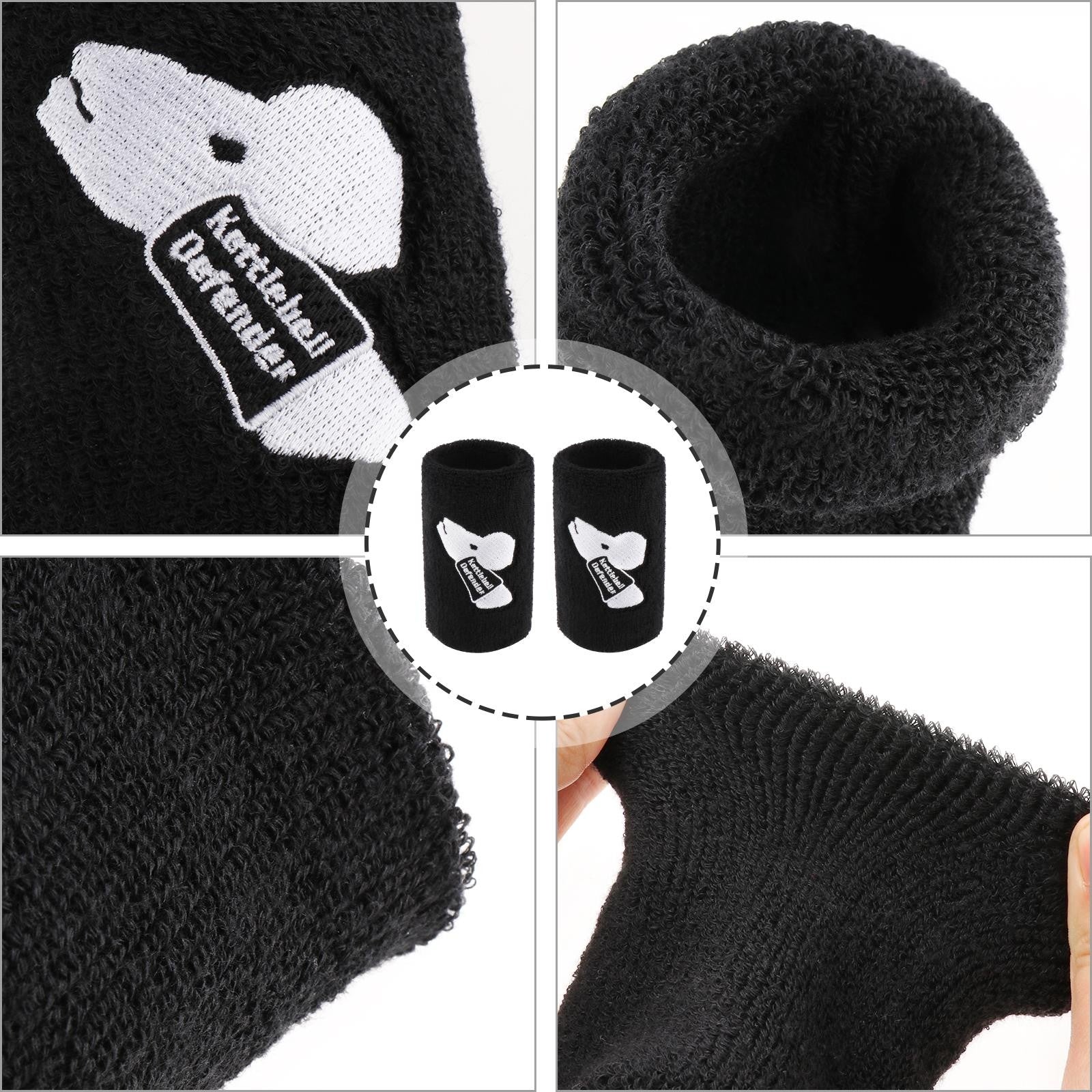 2x Kettlebell Wrist Guards Wrist Protector for Weight Lifting Gym Training Black