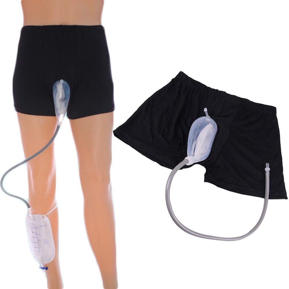 Men's Silicon Urine Leg Bag 500ml Catheter Incontinence Urinal Collector