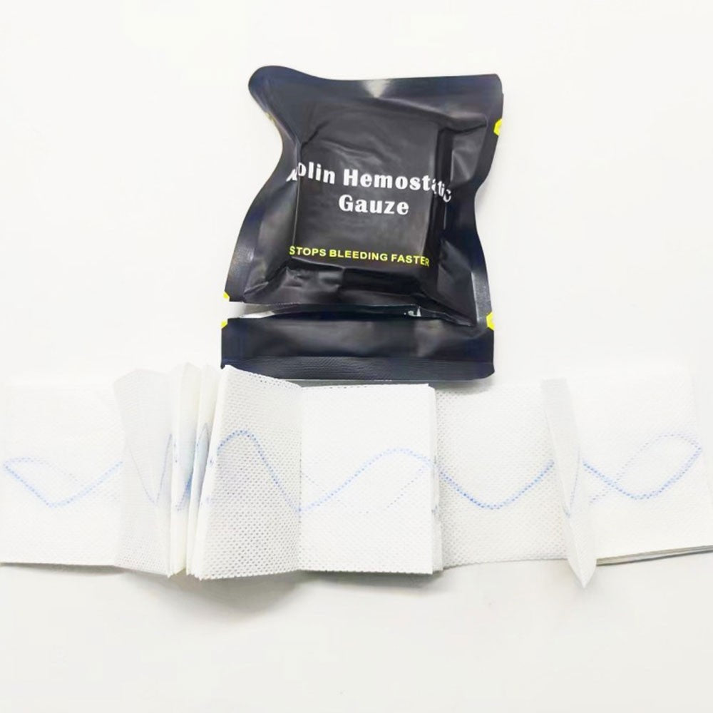 Hemostatic Kaolin Gauze Stop Bleeding Gauze Emergency Wound Dressing Wound Care