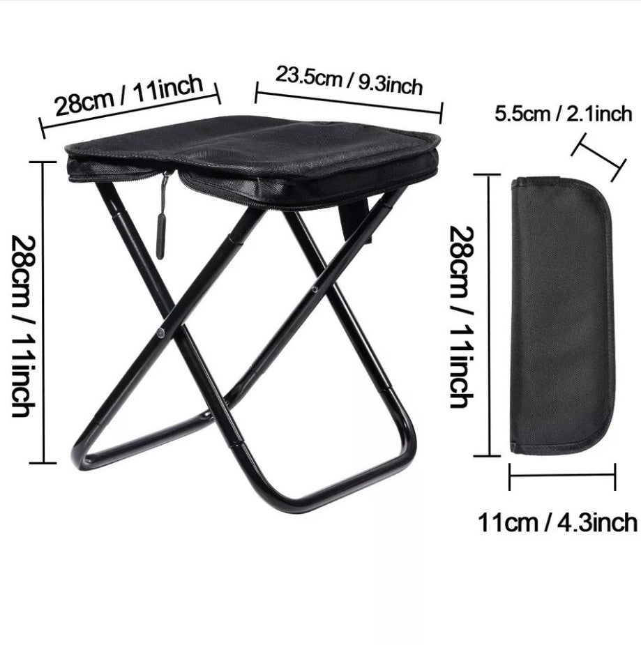 Folding Stool Portable Chair Steel Bracket for Outdoor Hiking Fishing Travel UK