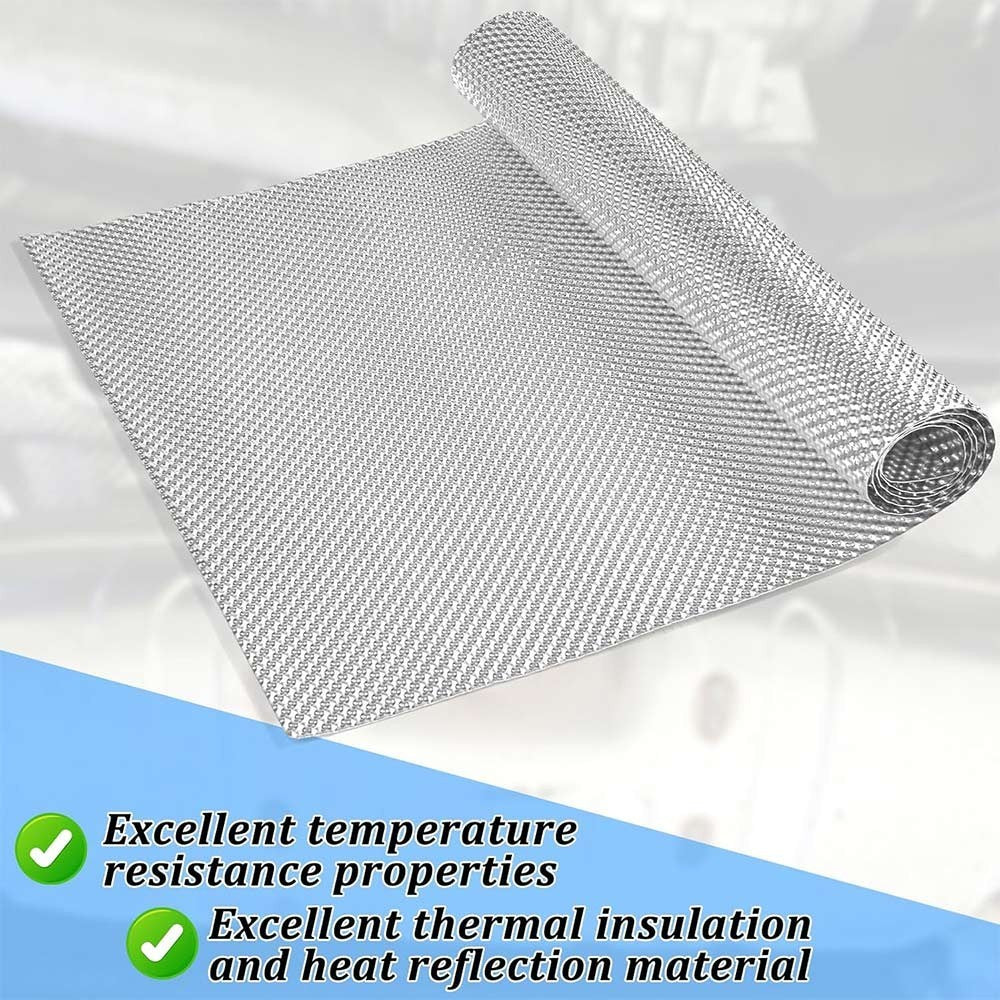 Motorsport Embossed Aluminium Heat Shield Material 40x100cm Sheet Rally