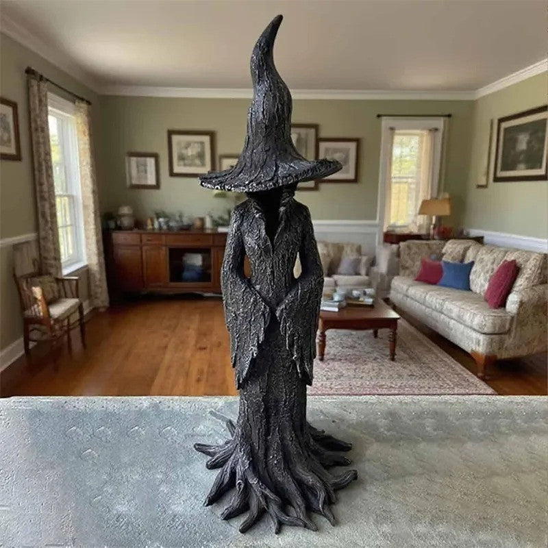 Witch Statue Resin Craft Desktop Decoration Halloween Ornament Home Decoration