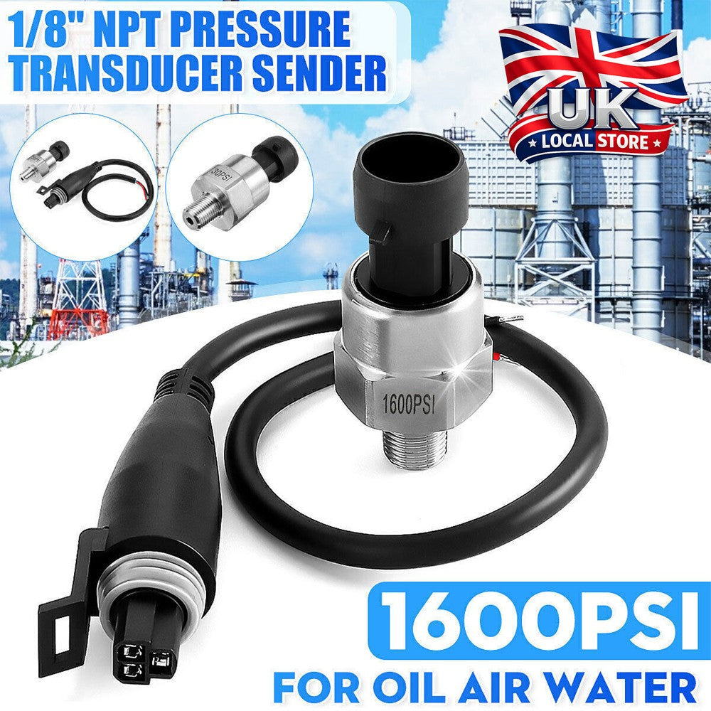 1/8NPT Stainless Steel Pressure Transducer Sender Sensor 0-4.5V Oil Fuel Air Hot