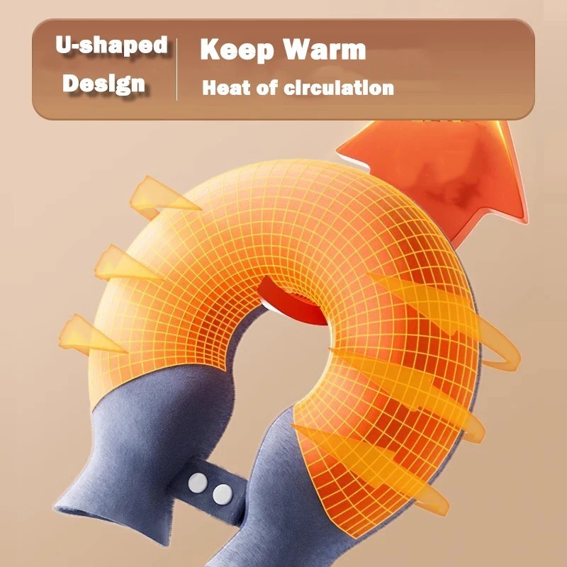 U-Shaped Neck Warmer Hot Water Bottle – Plush Hot & Cold Therapy for Neck Pain
