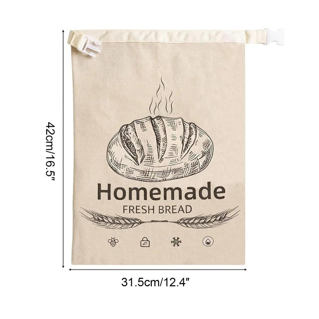 Reusable Beeswax Bread Bag for Homemade Bread – Toaster Safe Food Storage Bag