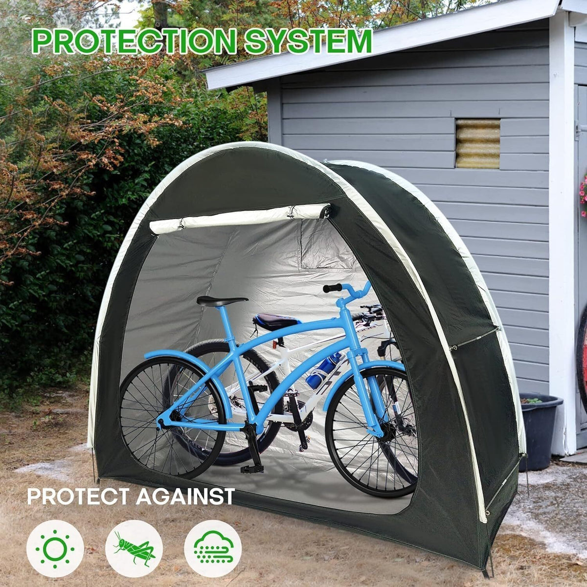 Bike Tent Large Waterproof Bicycle Rain Cover Dust Protector Outdoor Storage UK