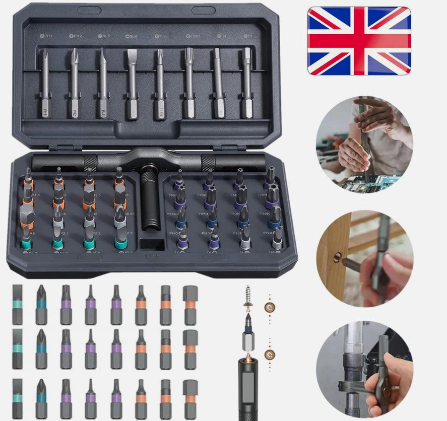 42/24 in 1 Magnetic Screwdriver Set Ratchet Screwdriver Kit for Home DIY Repairs