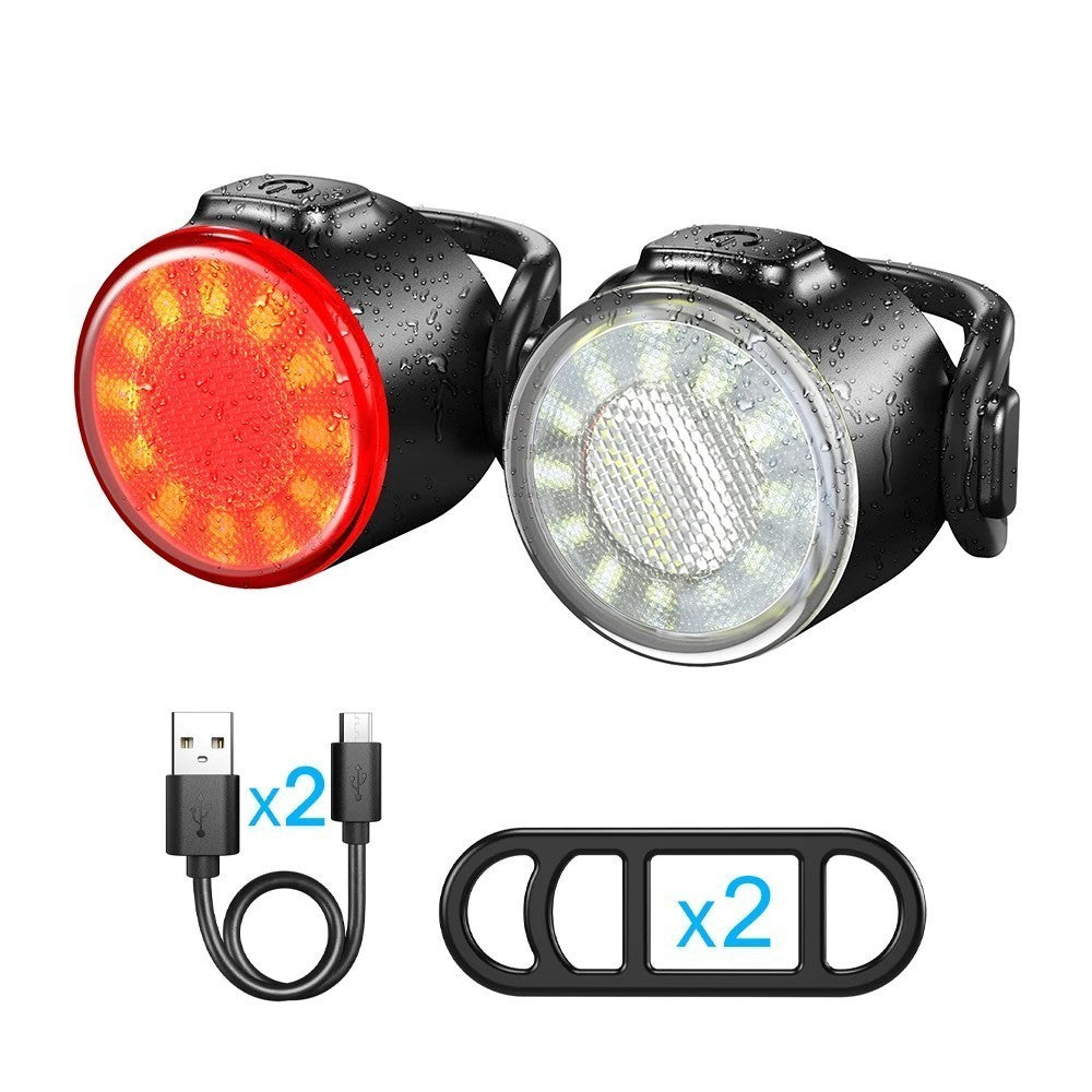 Super Bright Bike Light Set USB Rechargeable Bicycle Lights Waterproof Mountain