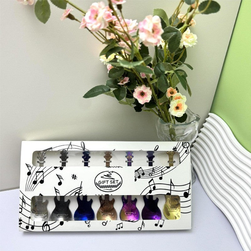 Guitar Coffee Teaspoons, 7pcs Stainless Steel, Cute Tea Spoons UK