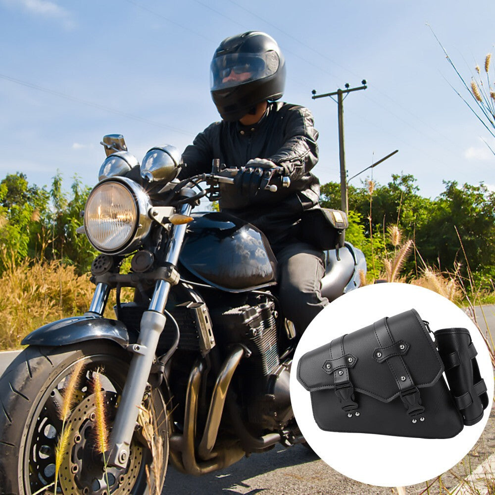 PU Left Side SOLO SWING BAG Saddlebag For Harley Sportster XL 883 1200,48,72