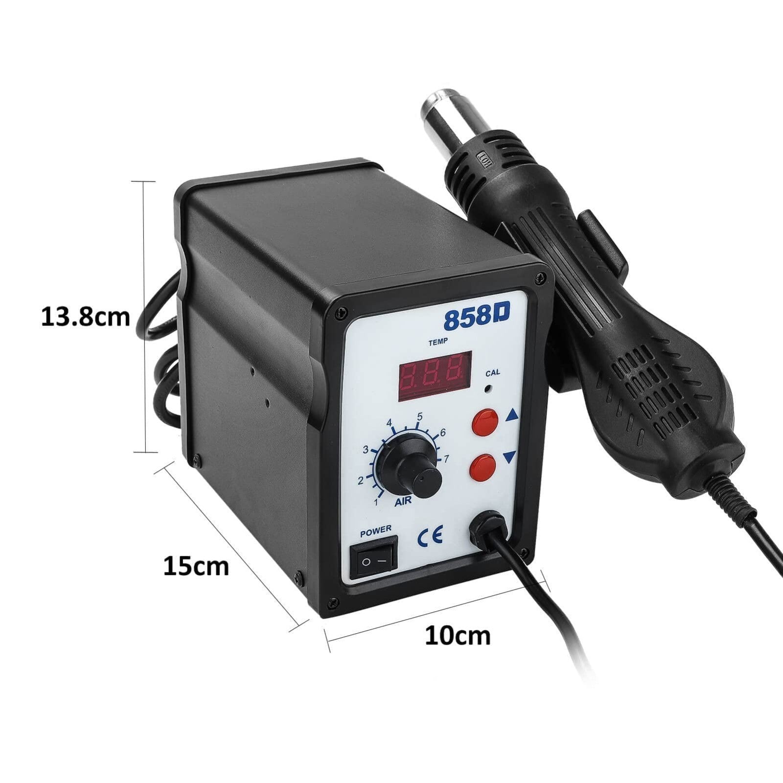 700W 858D SMD Soldering Desoldering Iron Station Hot Air Rework Gun Tool 220V