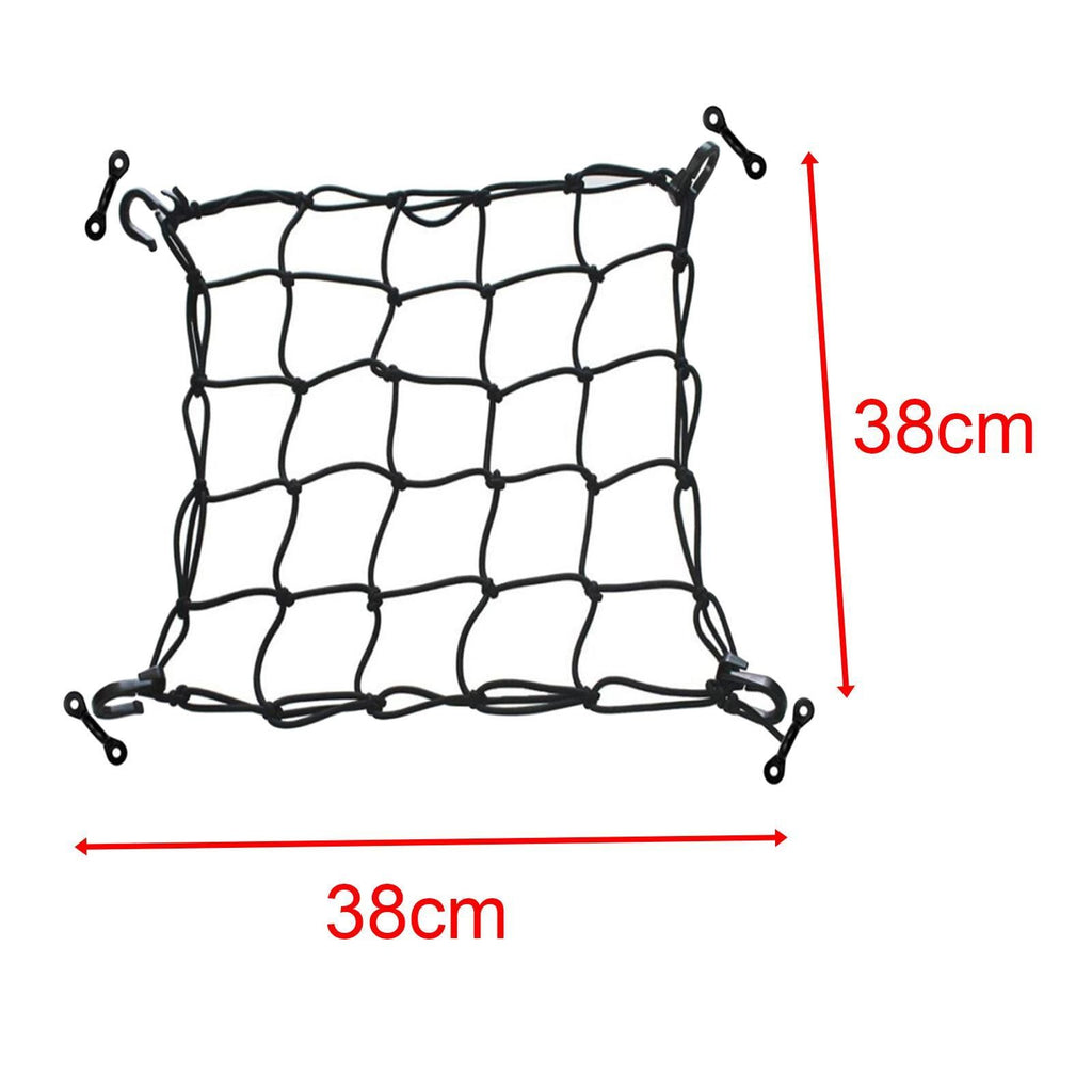 15"x15" Deck Cargo Net Kayak for Canoe Boat Lashing Hooks Bungee Fishing