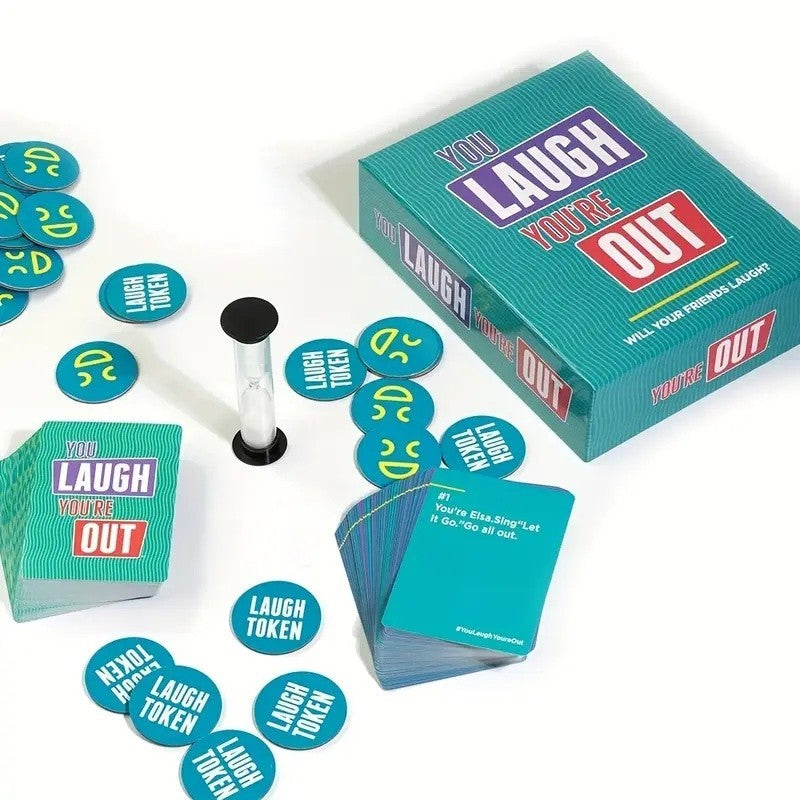 You Laugh You're Out Board Game Christmas Party Family Gathering Card Games