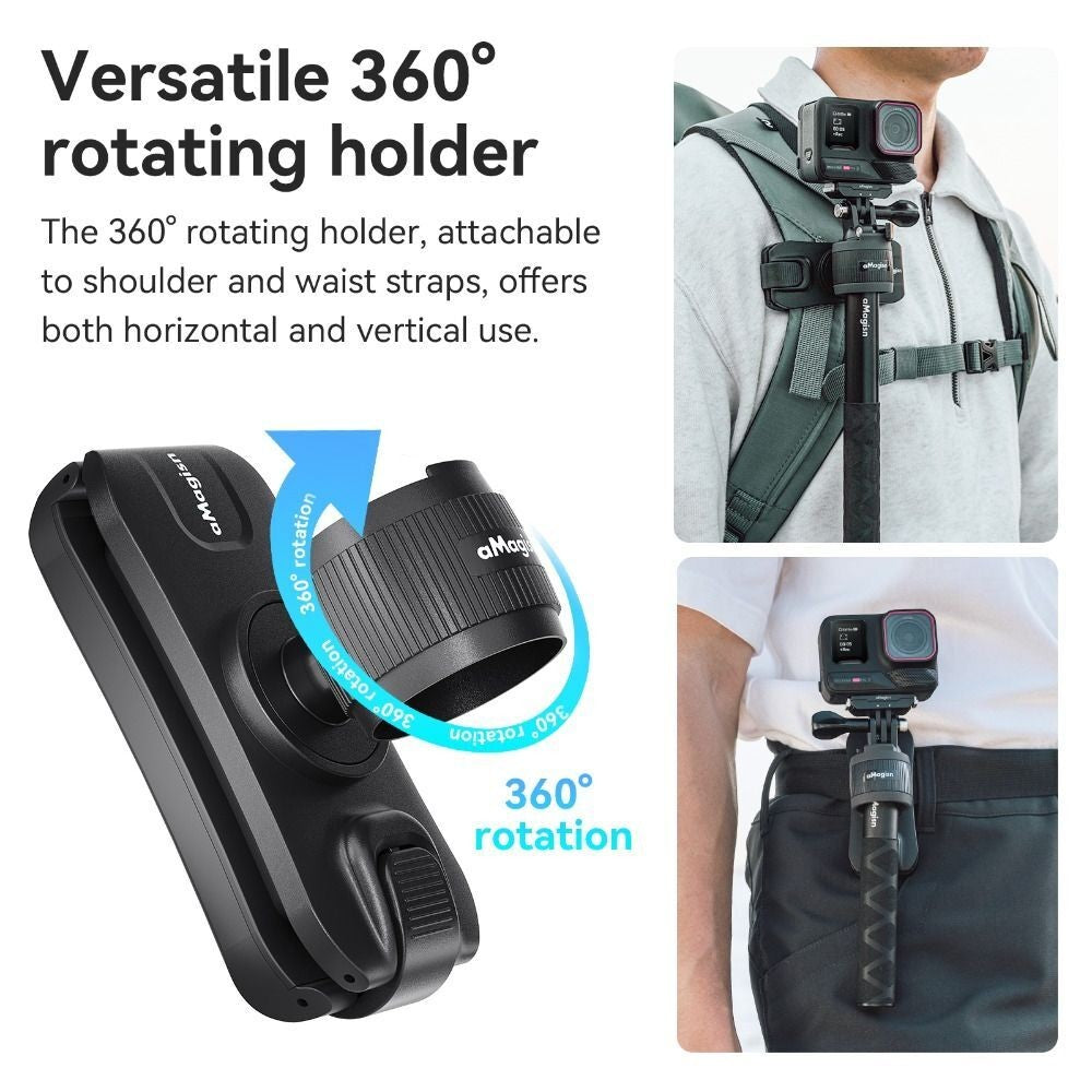 Backpack Strap Selfie Stick Holster  Action Camera Selfie Stick