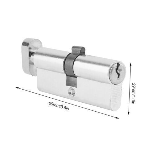 Euro Barrel Thumb Turn Cylinder Lock Set, 3 Keys for UPVC Doors