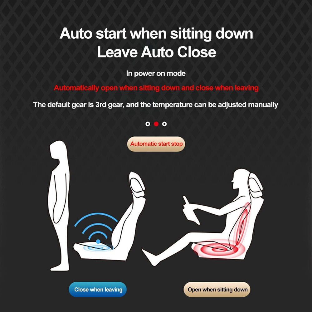 12V Car Seat Pad Cushion Cover Heating Heater Warm Heated Cold Winter Universal