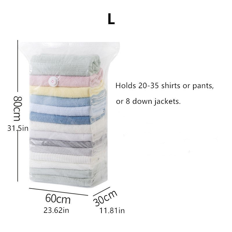 Large-Capacity Vacuum Bags – No Pump Needed, Standing Airtight Space Saver Bag